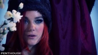 Penthouse Lesbians Dani kwaye Marie fuck ngamnye enye kwi-snow